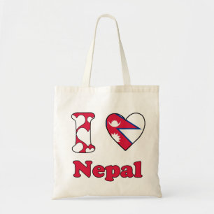 I Liebe Nepal Tragetasche