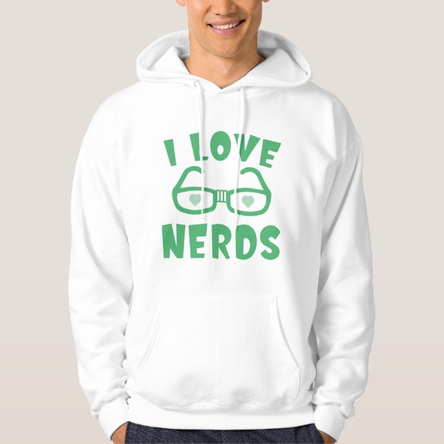 I LIEBE NERD HOODIE (Vorderseite)