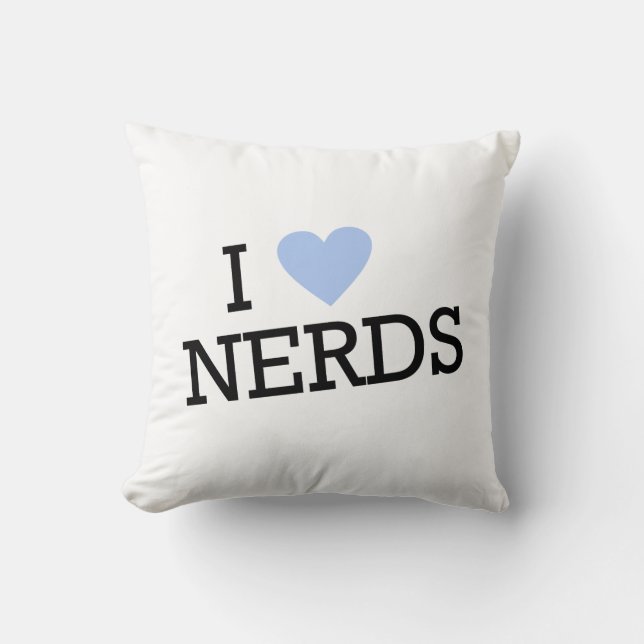 I Liebe Nerd Kissen werfen (Vorderseite)
