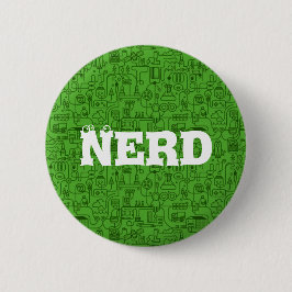 I Liebe-Nerd-Wissenschafts-Knopf Button