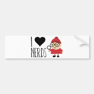 I Liebe-Nerds Autoaufkleber