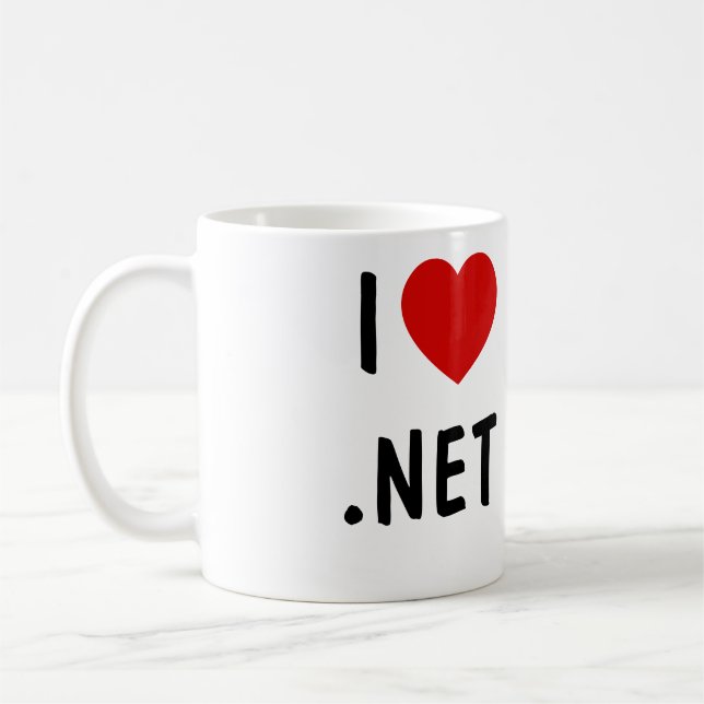 I Liebe .NET Kaffeetasse (Links)