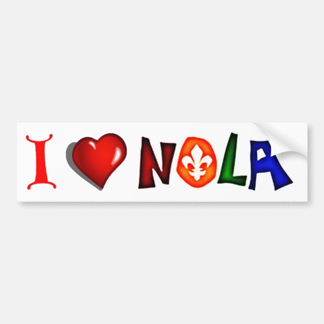 I LIEBE NEUER ORLEANER LOUISIANA AUTOAUFKLEBER (Vorne)