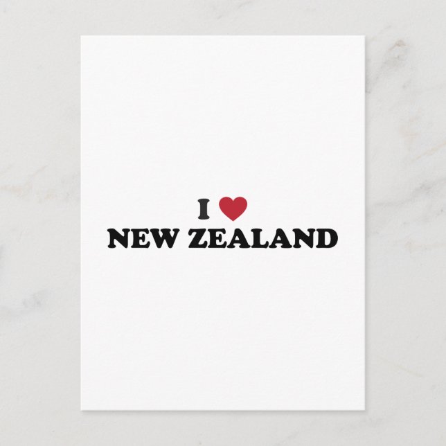 I Liebe Neuseeland Postkarte (Vorderseite)