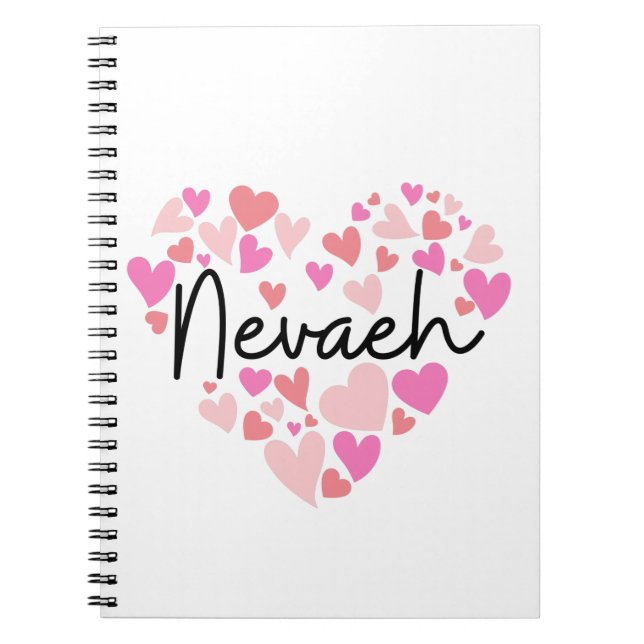 I Liebe Nevaeh Notizblock (Vorderseite)