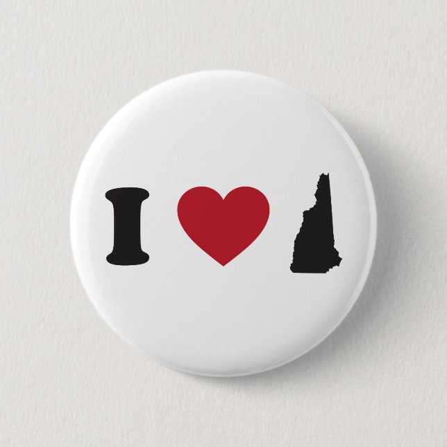 I Liebe New Hampshire Button (Vorderseite)