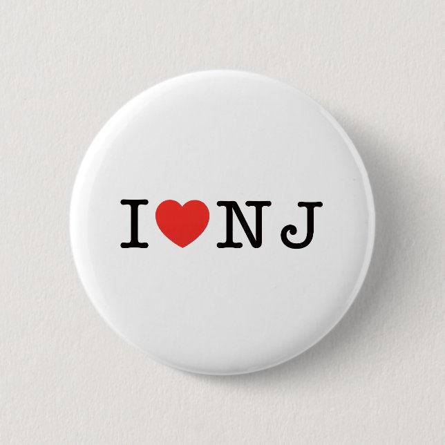 I LIEBE New-Jersey Button (Vorderseite)