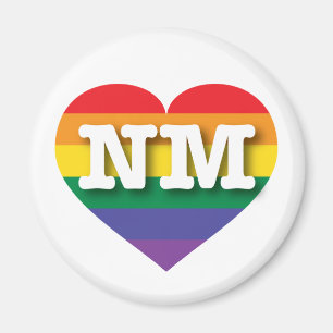 I Liebe New Mexico Gay Pride Rainbow Heart Magnet