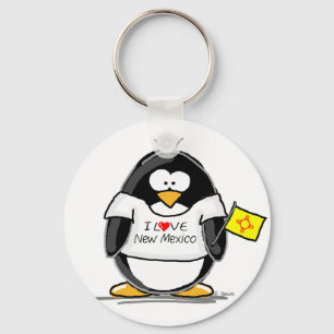 I Liebe-New-Mexiko Penguin Schlüsselanhänger