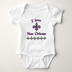 I Liebe-New- Orleanst-shirts, Tassen, Knöpfe Baby Strampler