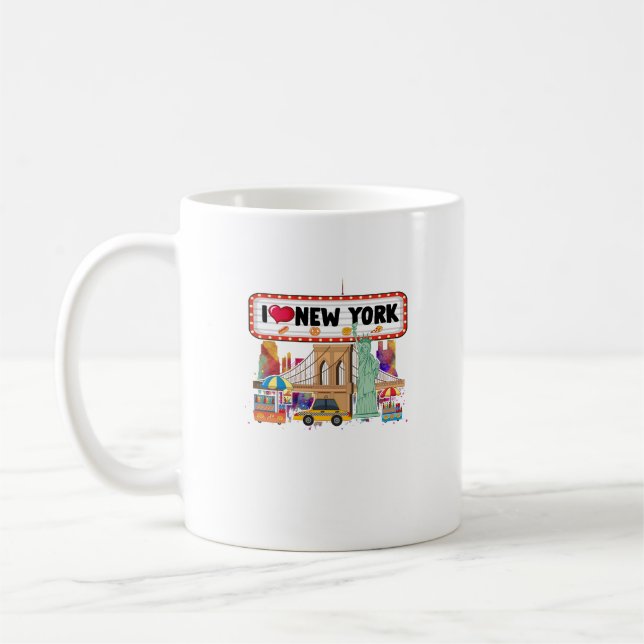 I Liebe New York City NY Icons Souvenir Statue of  Kaffeetasse (Links)