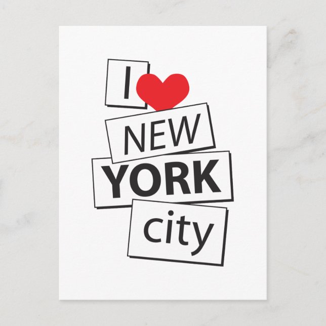 I Liebe New York City Postkarte (Vorderseite)