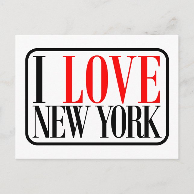 I Liebe New York Design Postkarte (Vorderseite)
