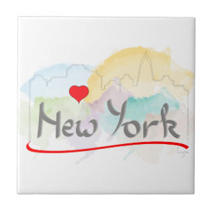 I Liebe New York Fliese