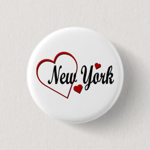 I Liebe New York Hearts Button