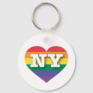 I Liebe New York Rainbow Heart Schlüsselanhänger