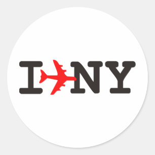 I Liebe New York Runder Aufkleber