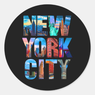 I Liebe New York Top Runder Aufkleber