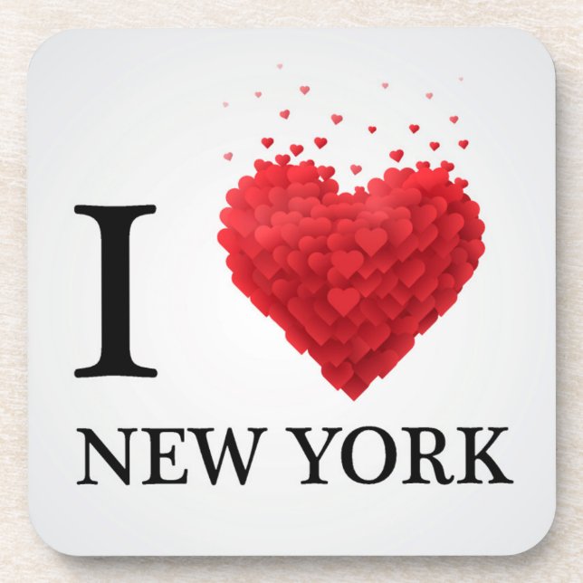 I Liebe-New- Yorkherzen Getränkeuntersetzer (Vorderseite)