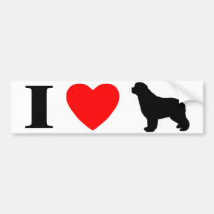 I Liebe Newfoundlands Autoaufkleber