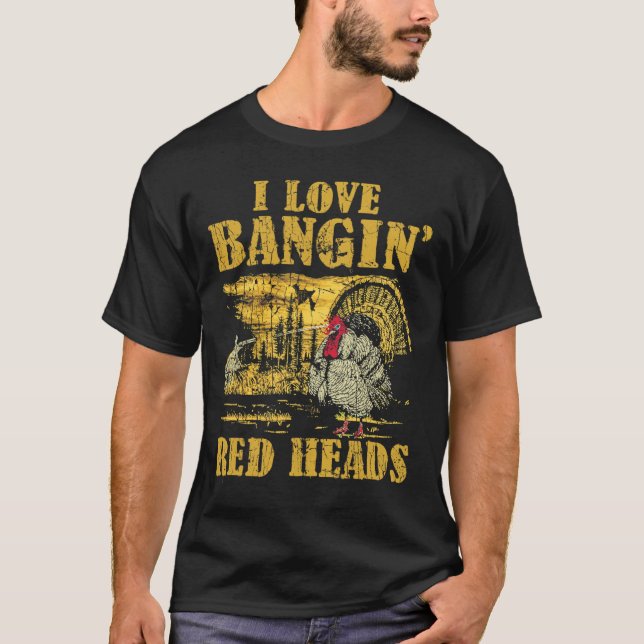 I Liebe Ngin' Rote Köpfe Sonne Türkei Jagd 2 T-Shirt (Vorderseite)