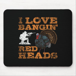 I Liebe Ngin' Rote Köpfe Türkei Jagdliebhaber Mousepad