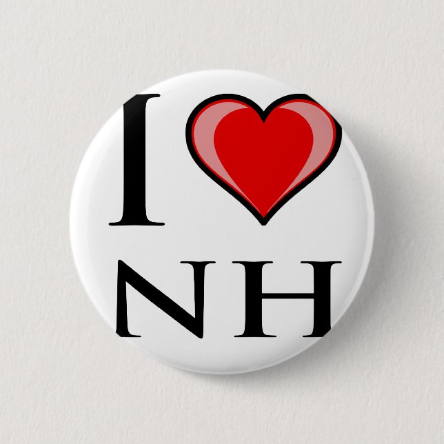 I Liebe NH - New Hampshire Button (Vorderseite)