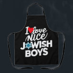 I Liebe Nice Judenjuden Juden Juden Hebrews Hanukk Schürze<br><div class="desc">I Liebe Nizza Jüdische Jungen Juden Hebräer Israeliten Hanukkah</div>