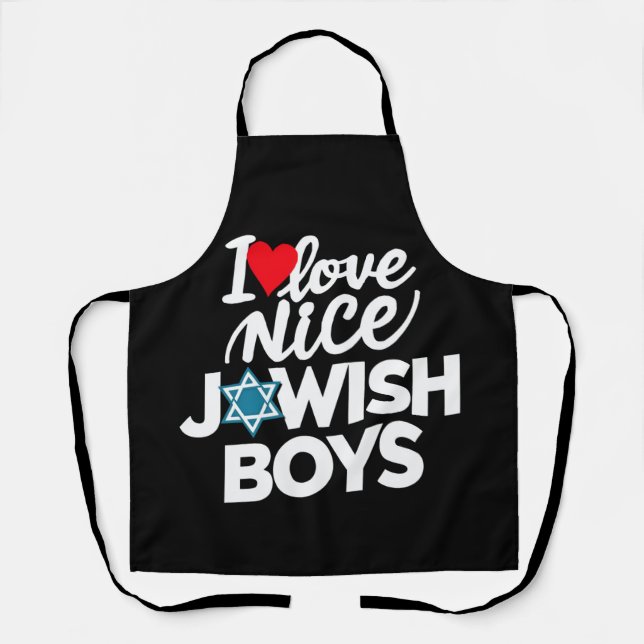 I Liebe Nice Judenjuden Juden Juden Hebrews Hanukk Schürze (Vorderseite)