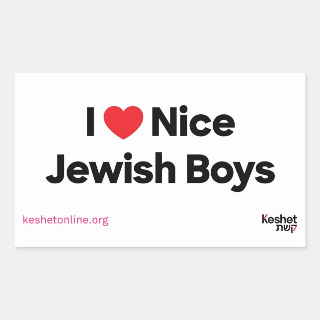 I Liebe Nice Judensticker Rechteckiger Aufkleber (Vorderseite)