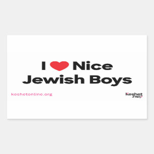 I Liebe Nice Judensticker Rechteckiger Aufkleber