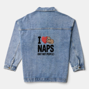 I Liebe Nickerchen Niedliche Schlägerherz Jeansjacke