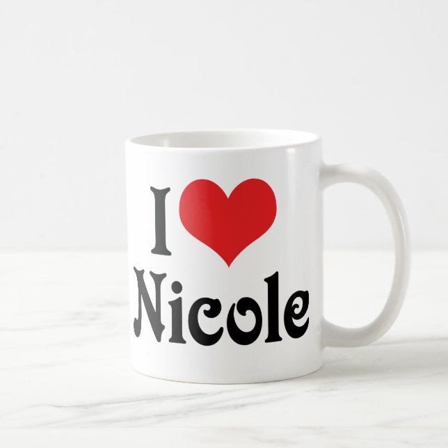 I Liebe Nicole Kaffeetasse (Rechts)
