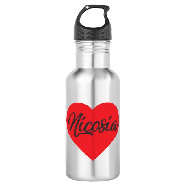 I Liebe Nicosia - Zypern Edelstahlflasche (Vorderseite)