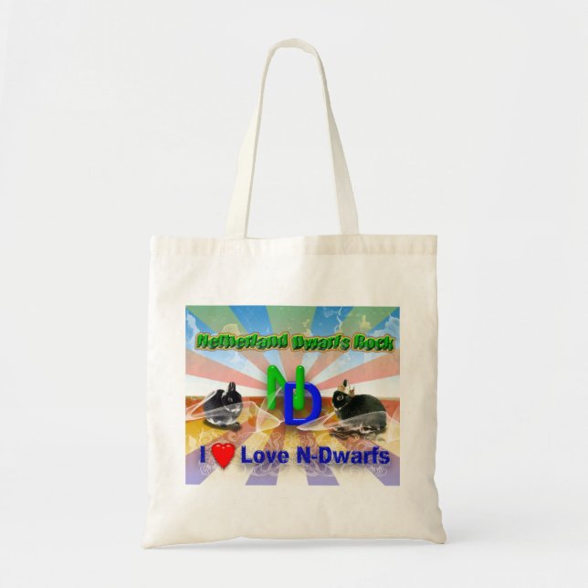 I Liebe Niederlande Zwarf Bunnies Tragetasche (Vorne)