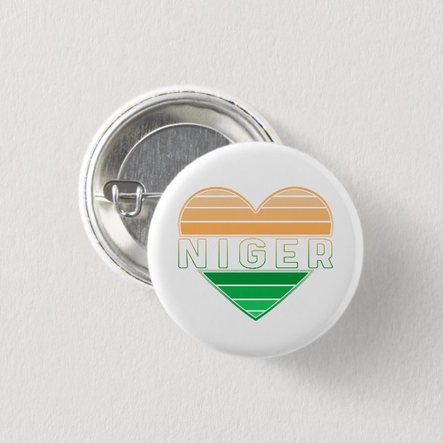 I Liebe Niger, Nigerien Button (Vorne & Hinten)