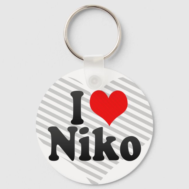 I Liebe Niko Schlüsselanhänger (Vorderseite)