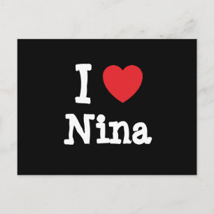 I Liebe Nina T - Shirt Postkarte