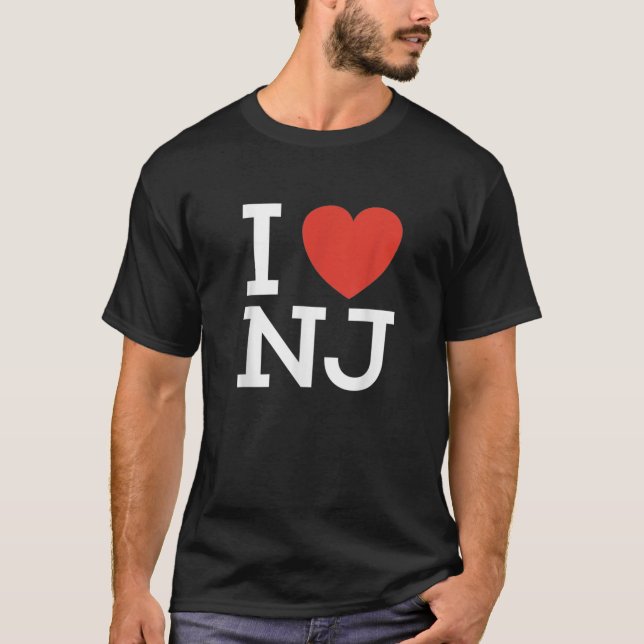 I Liebe NJ Heart for New Jersey Lovers4png4 T-Shirt (Vorderseite)