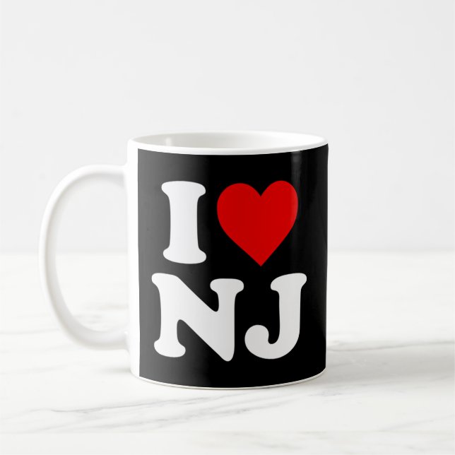 I Liebe Nj Heart New Jersey Kaffeetasse (Links)