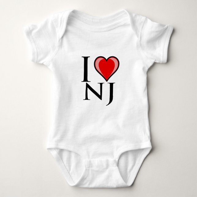 I Liebe NJ - New-Jersey Baby Strampler (Vorderseite)