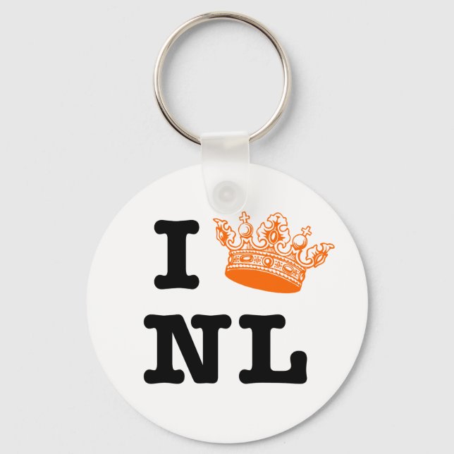 I Liebe NL I Crown NL Schlüsselanhänger (Vorderseite)