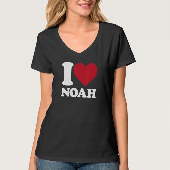 I Liebe Noah - Ich bin Noah am Herzen T-Shirt (Vorderseite)