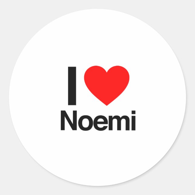 i Liebe noemi Runder Aufkleber (Vorderseite)