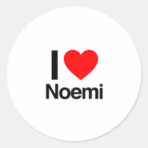 i Liebe noemi Runder Aufkleber