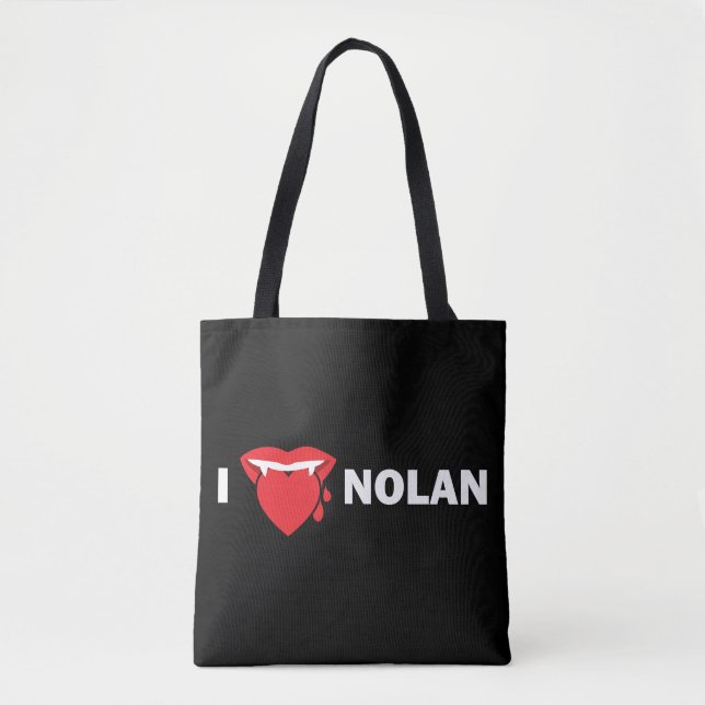 I Liebe Nolan Tasche (dunkel) (Vorderseite)