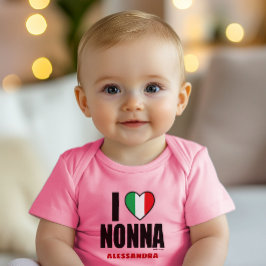 I LIEBE NONNA personalisiert Pink Baby Bodysuit Baby Strampler