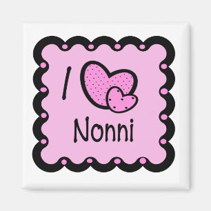 I Liebe Nonni niedlicher T - Shirt Magnet