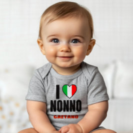 I LIEBE NONNO Italienischer Babykarosserieanzug Baby Strampler