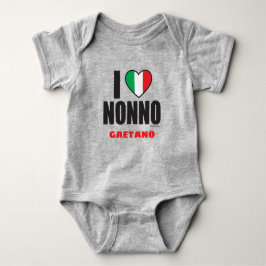 I LIEBE NONNO Italienischer Babykarosserieanzug Baby Strampler